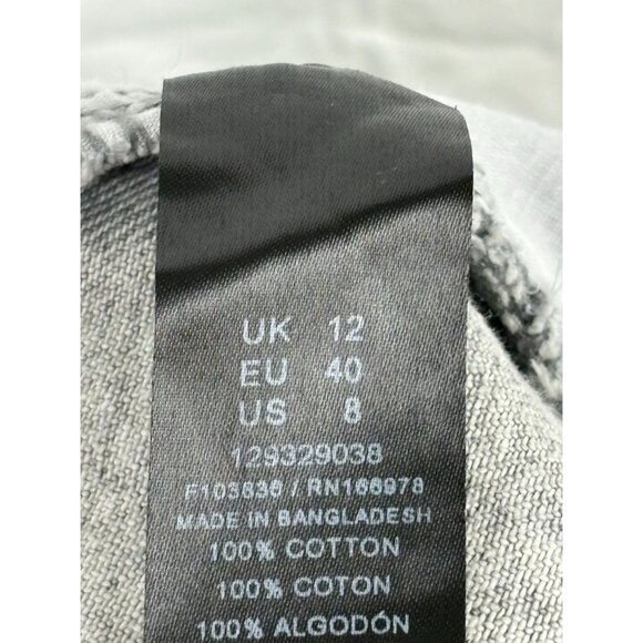 Western Street Grunge ASOS Design Grey Distressed Denim Maxi Skirt, Women's 8 - Picture 11 of 11